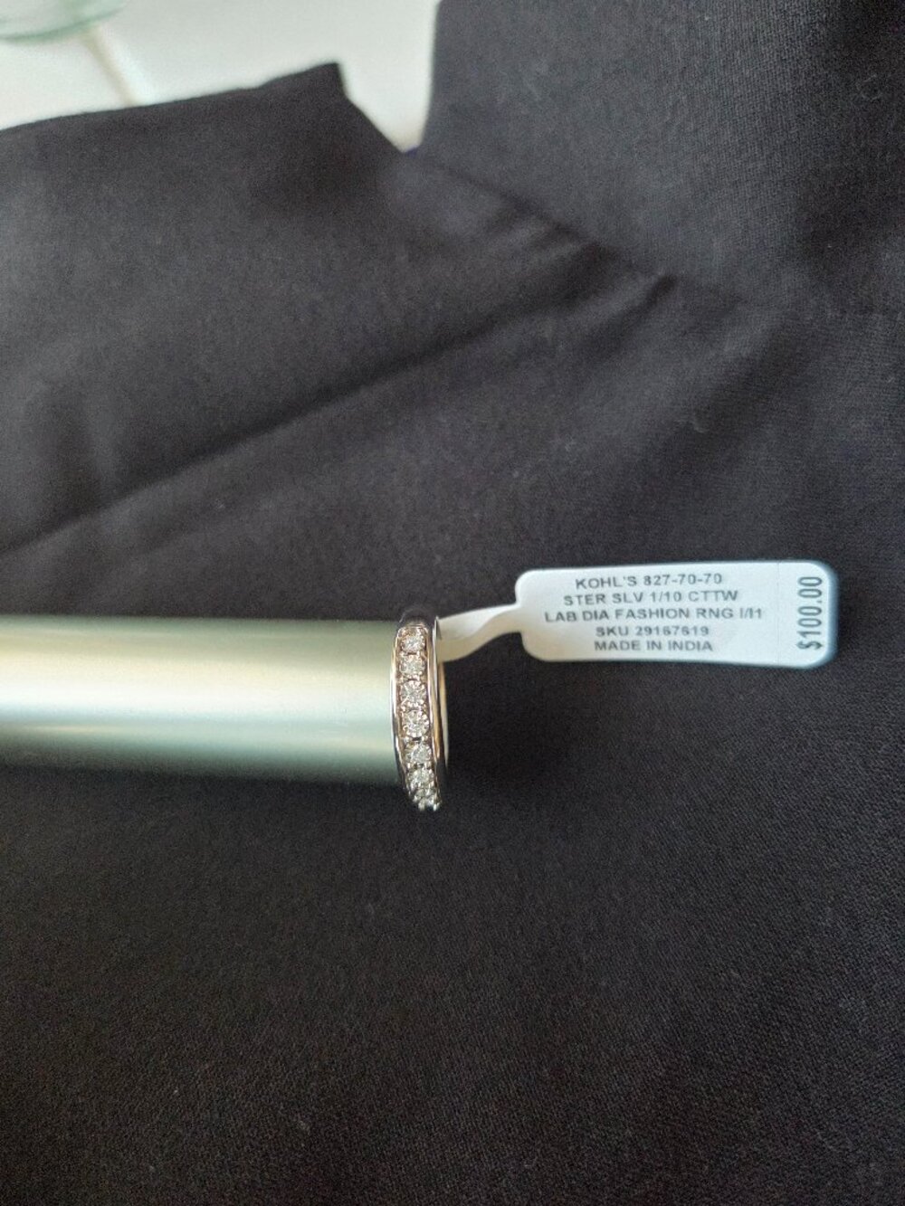 Kohl's Silver -size 6 - Ring NWT - Made in India